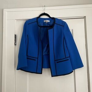 Kasper Collarless Royal Blue Women's Blazer